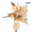 Party Supplies Christmas Tree Flowers Glitter Ornament Xmas Gift Poinsettia