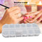 12 Grids Clear Beads Storage Box for Nail Art Manicure Jewelry Display Case