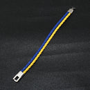 Ukraine Flag Bracelet Men Women Braided Woven Leather Blue Yellow Bangles Newly