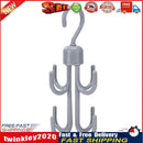 360 Degree Rotatable Hanger Double Layer Hook Bag Tie Storage Rack (Grey) Newly