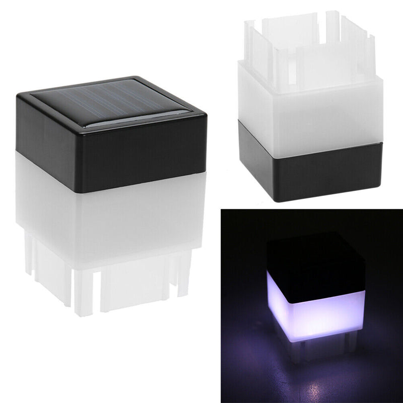 Outdoor LED Solar Post Headlamp Waterproof Fence Lamp Home Garden Lantern