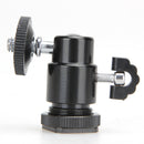 360° Rotate Hotshoe Bracket Ballhead Stand 1/4" Screw DSLR Camera Newly