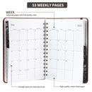 2022 Planner - Academic Weekly & Monthly Planner with Blank Pages (Brown)