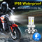 H4 Ceramic COB LED Motorcycle Motorbike Headlight Bulb 6500K 1080LM Hi/Lo Beam