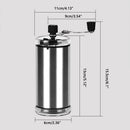 Manual Coffee Grinder Coffee Bean Mill Adjustable Setting Stainless Steel