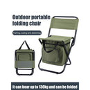 Folding Chair Ice Cooler Picnic Bags Hiking Camping Fishing Stool (Green)