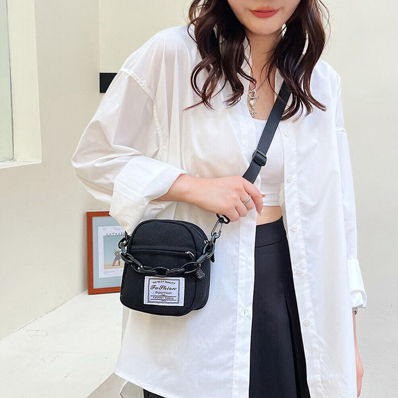 #A 2022 Canvas Diagonal Cross Bag Youth Fashion Casual Version Ladies  Shoulder