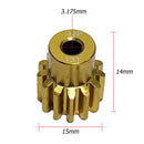 M1 14mm RC Motor Gears Replacement Parts Metal Pinion for 1/10 RC Off-road Truck