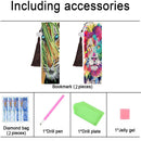 2pcs 5D DIY Diamond Painting Leather Bookmark Special-shaped Drill Book Marks