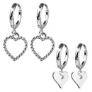Wedding Irregular Earrings Jewelry Asymmetry Love Heart Earrings Drop Earrings