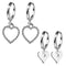 Wedding Irregular Earrings Jewelry Asymmetry Love Heart Earrings Drop Earrings
