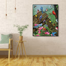 Painting By Numbers DIY Resting Birds Canvas Oil Wall Art Picture Ornaments Kit