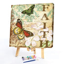 Frameless Oil Paint By Numbers DIY Butterfly Picture Craft Kits for Bedroom