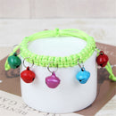 Collar Adjustable Cat Dog Collar With Colorful Bell Cat Collars Handmade Weave