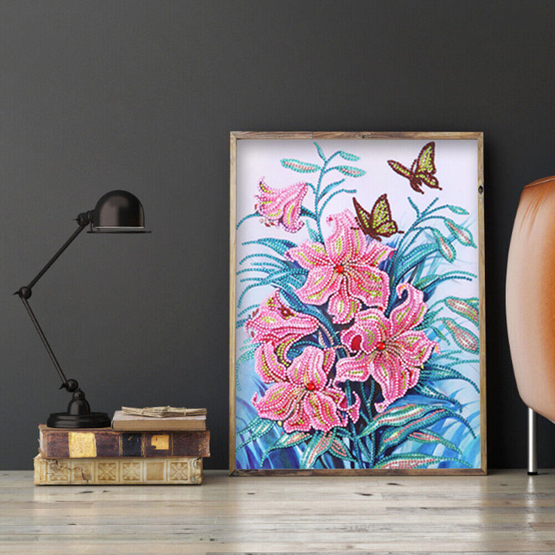 DIY Part Special Shape Diamond Painting Kit 5D lily Drawing Newly