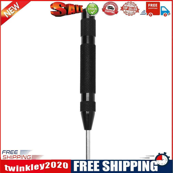 Automatic Centre Punch Steel Spring Loaded Marking Holes Hand Tool(Black)