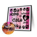 DIY Diamond Painting Kits Full Round Drill Home is Cat Are Home Decoration Gifts