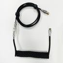 2pcs Mechanical Keyboard Cable Type-C USB Aviation Spring Wire (Black)