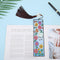 DIY Special Shaped Diamond Painting Color Flower Tassel Leather Bookmark Newly