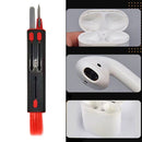 Telescopic Headphone Cleaning Pen Keyboard Earplugs Cleaner Brush (Black) Newly