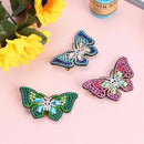 3pcs DIY Diamond Painting Hair Clips Butterfly Rhinestone Bobby Pins Headwear