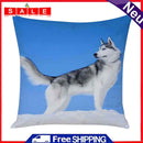 Husky Printed Cushion Linen Bed Throw Pillow Case Artistic Home Decoration Cover