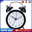 Mini Cartoon Dial Number Round Desk Children Metal Alarm Clock(Black)