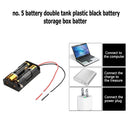 5pcs 2 Slots Plastic AA Batteries Storage Box Case Holder w/Wire Lead Pin Newly
