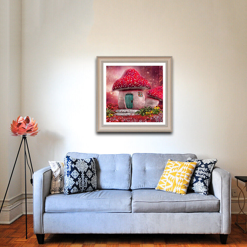 5D DIY Full Drill Diamond Painting Mushroom Cross Stitch Embroidery Kit Newly