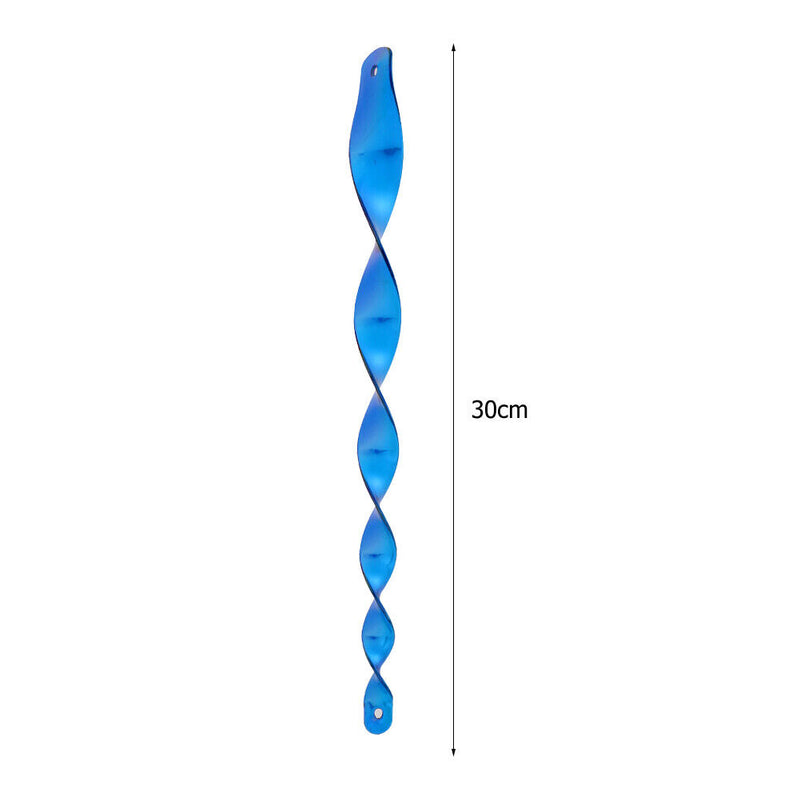 10pcs Bird Repellent Sticks Insect Spiral Reflective Scare Rods Blue Newly