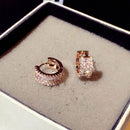 Micro Inlaid Rhinestone Tassel Eardrop Ear Stud Women Wedding Earrings Pendant
