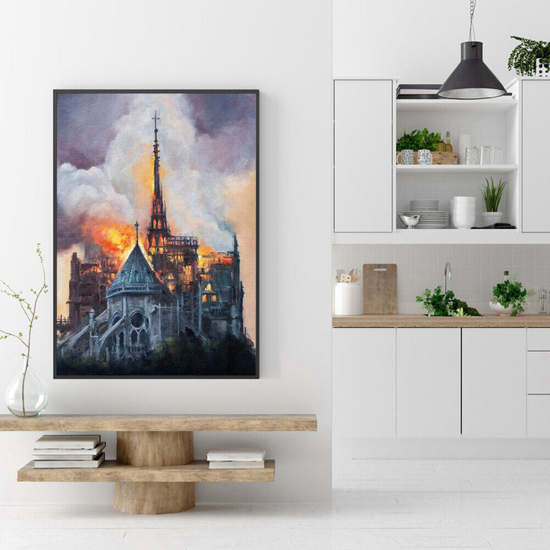 DIY Digital Oil Paint By Number Notre Dame De Paris