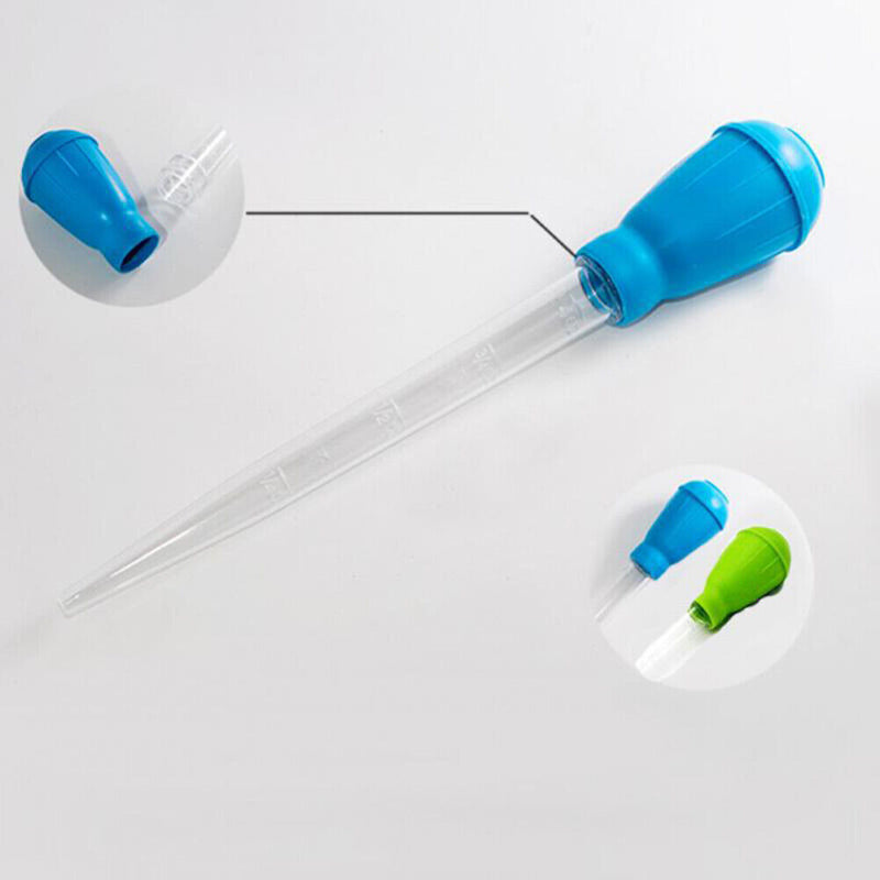 Manual Fish Tank Aquarium Feed Water Changer Mini Suction Pipe Tool (Blue)