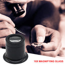 10X Portable Monocular Loupe Double Glass Magnifier Watch Jewelry Repair Tools