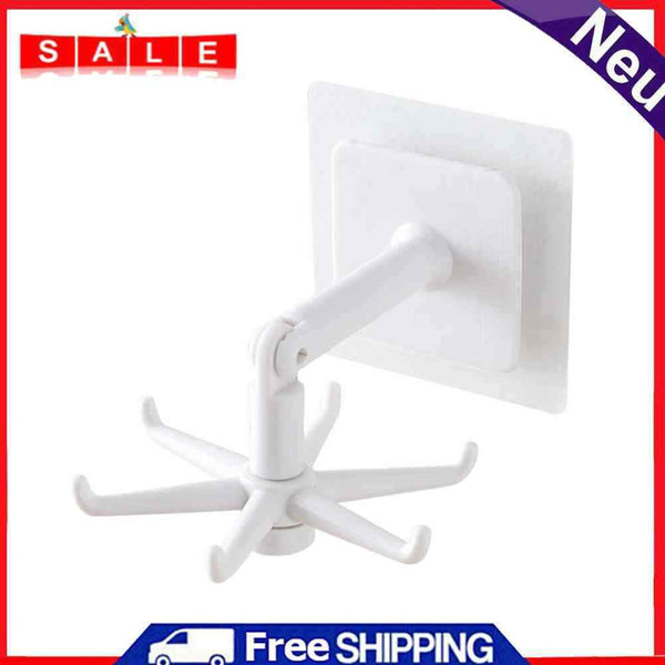 360 Degrees Rotate 6 Claws Hooks Hanger Multi-Function Wardrobe Bag Storage Rack