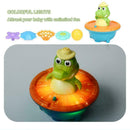 Baby Bath Toys Cute Crocodile Automatic Water Spray up Bathly Sprinkler F8E2