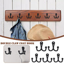 5x Double Robe Hook Heavy Duty Coat Hooks Wall Mounted for Hat hardware/