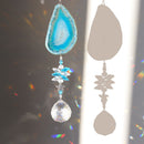 #A Wind Chime Crystal Pendant Prisms Diamond Light Catcher Curtains Lighting Bal