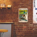 Boy Sheet Metal Drawing Metal Painting Tin Wall Home Art Poster Skateboard