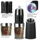 Electric-Auto Salt Pepper Mill Set Grinder Shaker Steel Tool Kitchen C7Q9