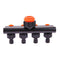 Plastic 4 Valve Way Branch Controller Garden Hose Pipe Splitter Drip