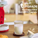 Milk Capsule Reusable Coffee Filters Refillable Stainless Steel for Dolce G
