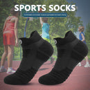2pair Men Basketball Socks Non-Slip Towel Bottom Thickened Short Sock Black