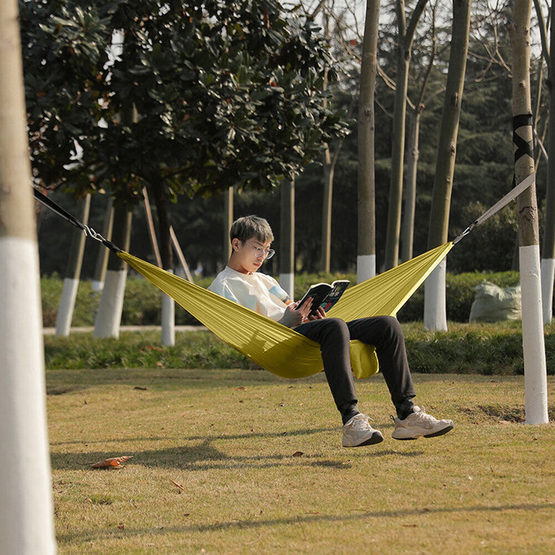 Outdoor Camping Hammock Sleeping Swing Garden Tree Hanging Bed w/ Rope (D)