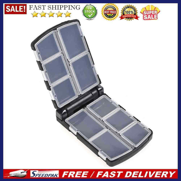 Portable Semi-Automatic Opening Fishing Tackle Box w/ Grids Fishing Accesso