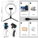 Ring Light LED Video Light Kit Tripod Stand 10.2 inch 26cm For Tik Tok Youtube