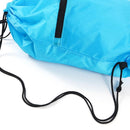 School Sports Nylon Drawstring Bag Sack Fitness Zipper Storage Rucksack Backp