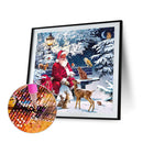 5D Diamond Painting Kit Santa and Animals Full Round Drill Rhinestone DIY W