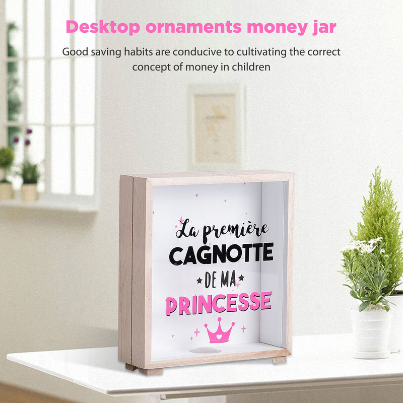 Fund Bank - Decorative Shadow Box Wooden Frame Display Case Money Piggy Bank