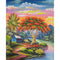 Quirky Tree Hut Oil Paint By Numbers Kit Frameless Drawing Picture Wall Decor